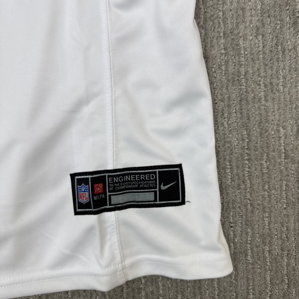 Nike Drake Maye Super Bowl 60 LX Patch Game Jersey New England Patriots White - Picture 9 of 13